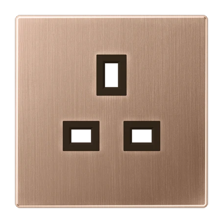 Centre plate for socket insert 521 G, brushed bronze