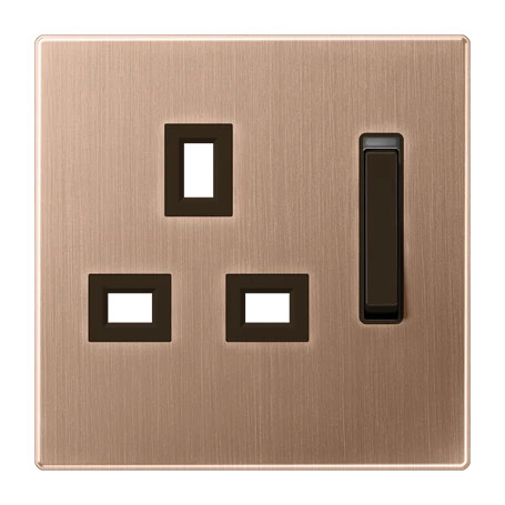 Centre plate for socket insert 571 G-KO, brushed bronze