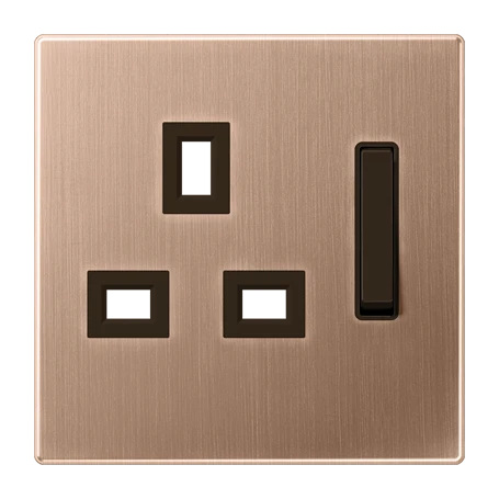 Centre plate for socket insert 571 G, brushed bronze