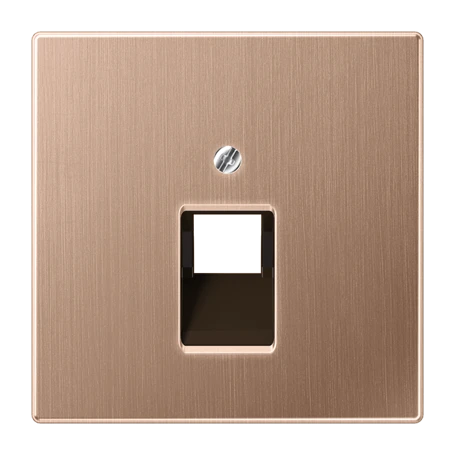 Centre plate for IAE/UAE sockets, 1 x 8-pole, brushed bronze