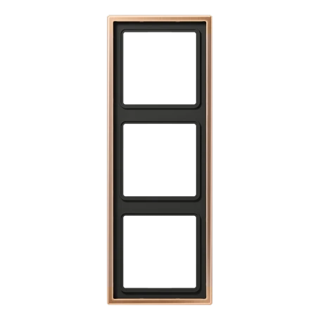 Frame 3-gang, brushed bronze