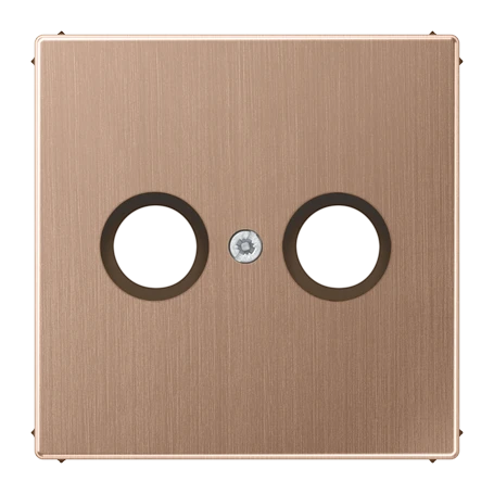 Abdeckung 1fach, für Antennendosen, Bronze gebürstet