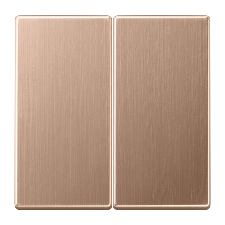 Rocker 2-gang, brushed bronze