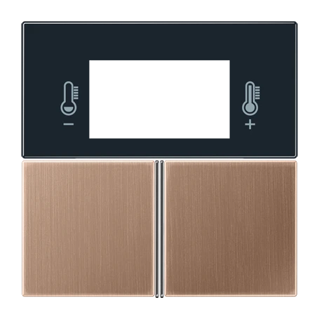 Cover kit 3-gang, F40 Room controller, brushed bronze