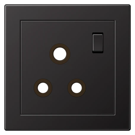 Centre plate with integrated frame for socket insert BS 2171-15 EINS and 3171-15 EINS, aluminium laquered, dark (aluminium lacquered)