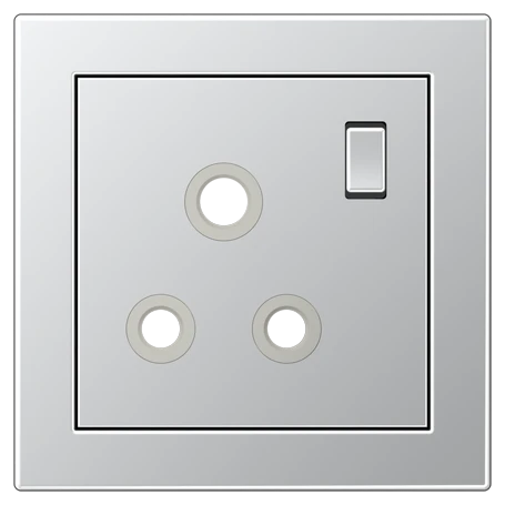 Centre plate with integrated frame for socket insert BS 2171-15 EINS and 3171-15 EINS, aluminium