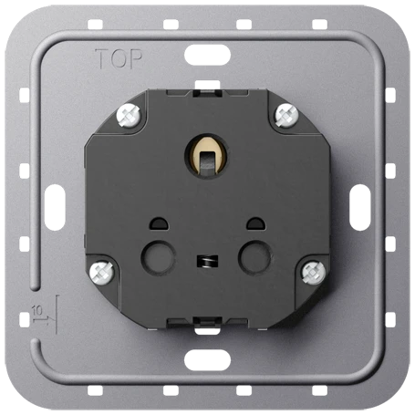 Socket insert 1-gang, British Standard 546, 5A, for rectangular British Standard wall boxes