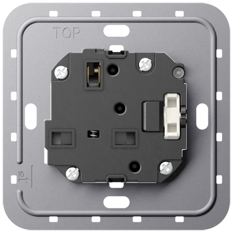 AbschaltbarereSteckdoseneinsatz, British Standard 1363, with indicator light, for rectangular British Standard wall boxes