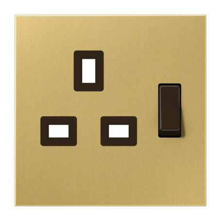 Centre plate for socket insert BS 2171 EINS and 3171 EINS, classic brass
