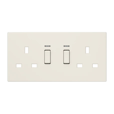 Centre plate for socket insert BS 2172 KO EINS and BS 3172 KO EINS, with pilot light, duroplastic, ivory