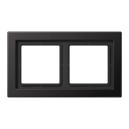 Frame 2-gang, suitable for British Standard installations (supporting frame 80 x 80), dark