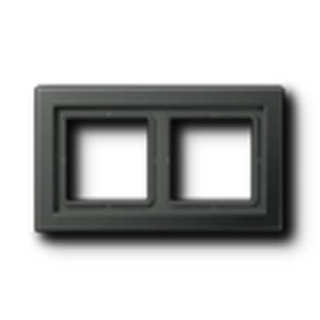 Frame 2-gang, suitable for British Standard installations (supporting frame 80 x 80), anthracite