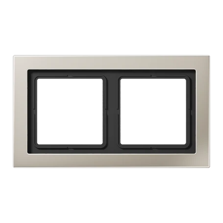 Frame 2-gang, suitable for British Standard installations (supporting frame 80 x 80), stainless steel