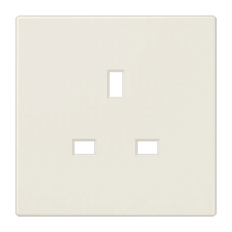 Centre plate for socket insert BS 2521 EINS and 3521 EINS, duroplastic, ivory