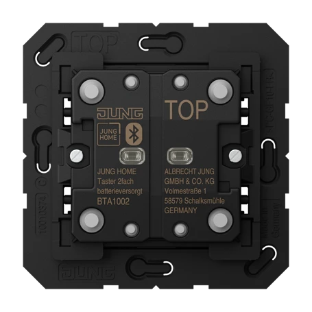 JUNG HOME push-button, battery-powered 2-gang