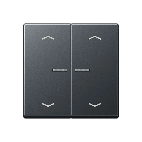 JUNG HOME push-button, with arrow symbols, with lens, matt anthracite