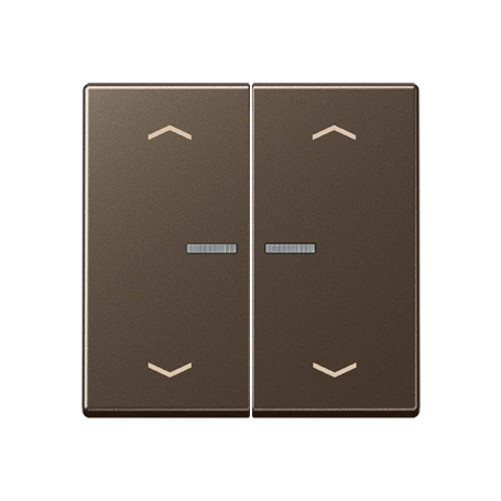 JUNG HOME push-button, with arrow symbols, with lens, mocha