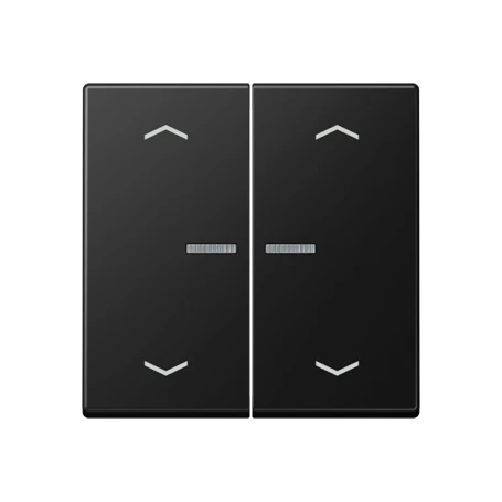 JUNG HOME push-button, with arrow symbols, with lens, matt graphite black