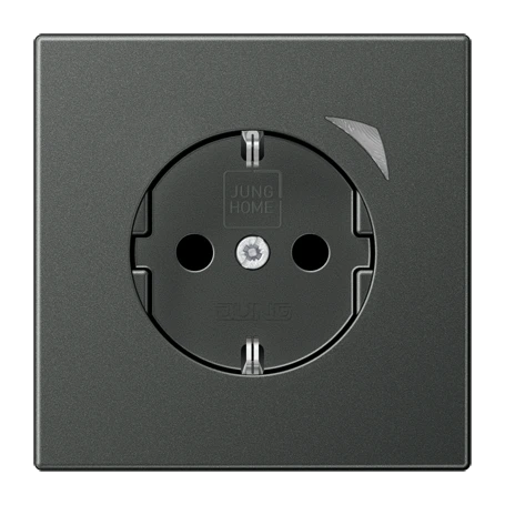JUNG HOME SCHUKO® Steckdose Energy, Safety Plus, anthrazit