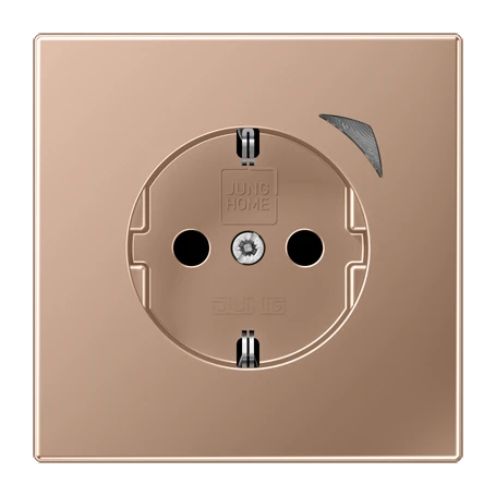 JUNG HOME SCHUKO® Steckdose Energy, Safety Plus, Bronze gebürstet