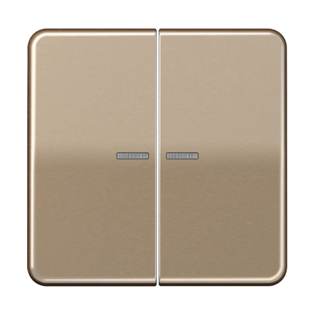 JUNG HOME push-button, with lens, gold-bronze