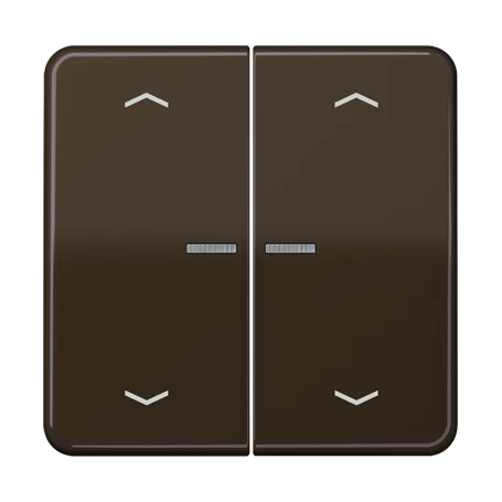 JUNG HOME push-button, with arrow symbols, with lens, brown
