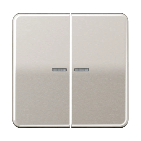 JUNG HOME push-button, with lens, platinum