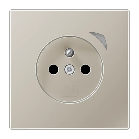 Prise JUNG HOME Energy, système français et belge, Safety Plus, Métal INOX