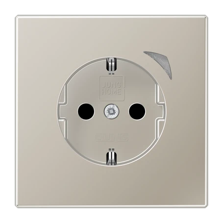 JUNG HOME SCHUKO® Steckdose, Safety Plus, Edelstahl