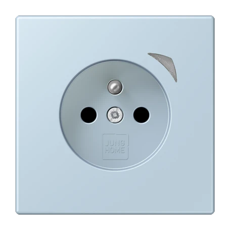 Prise JUNG HOME, système français et belge, Safety Plus, outremer clair