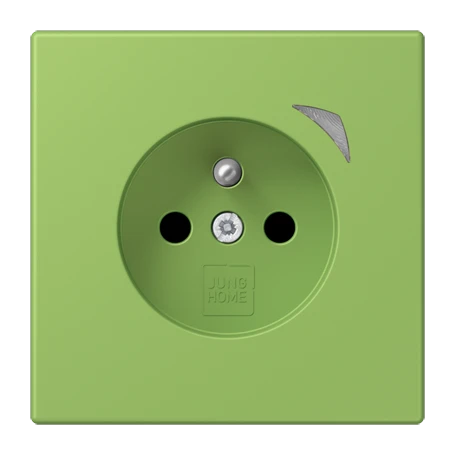 Prise JUNG HOME, système français et belge, Safety Plus, vert 31