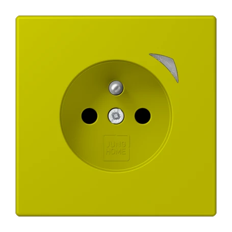 Prise JUNG HOME, système français et belge, Safety Plus, vert olive vif