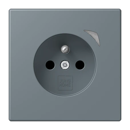 Prise JUNG HOME, système français et belge, Safety Plus, gris 59