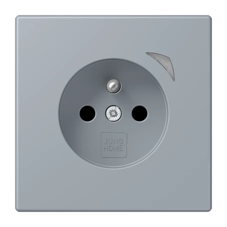Prise JUNG HOME, système français et belge, Safety Plus, gris clair 59