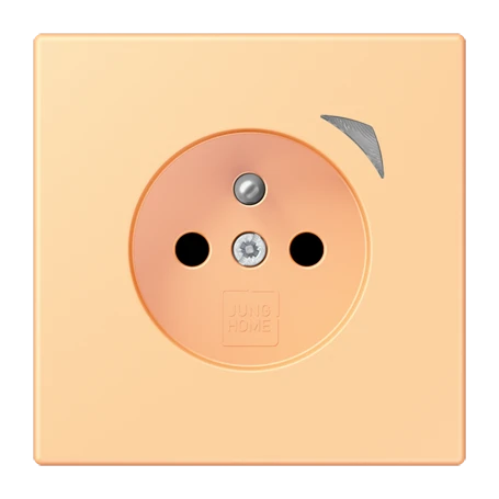 Prise JUNG HOME, système français et belge, Safety Plus, terre sienne claire 59