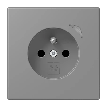 Prise JUNG HOME Energy, système français et belge, Safety Plus, gris 31 (32011)