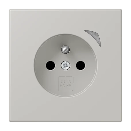 Prise JUNG HOME Energy, système français et belge, Safety Plus, gris clair 31