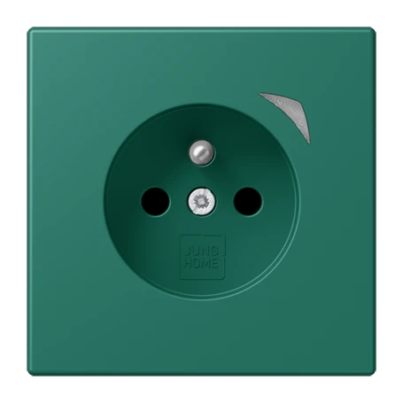 Prise JUNG HOME Energy, système français et belge, Safety Plus, vert anglais