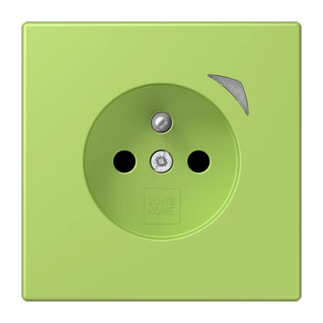 Prise JUNG HOME Energy, système français et belge, Safety Plus, vert clair