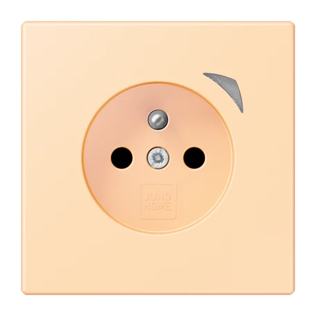 Prise JUNG HOME Energy, système français et belge, Safety Plus, ocre
