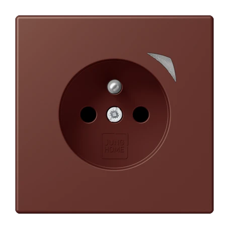 Prise JUNG HOME Energy, système français et belge, Safety Plus, terre sienne brûlée 31