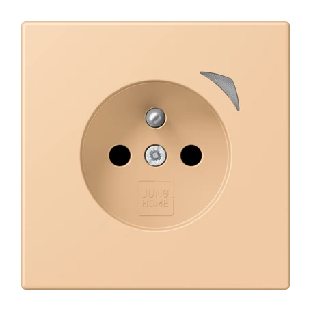 Prise JUNG HOME Energy, système français et belge, Safety Plus, terre sienne claire 31