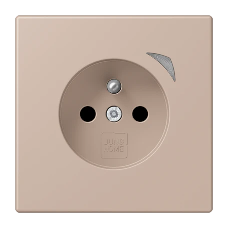 Prise JUNG HOME Energy, système français et belge, Safety Plus, ombre brûlée claire