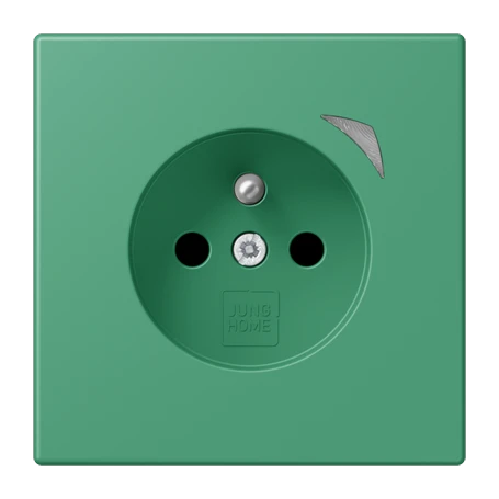 Prise JUNG HOME Energy, système français et belge, Safety Plus, vert 59