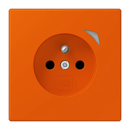 Prise JUNG HOME Energy, système français et belge, Safety Plus, orange vif