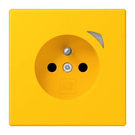 Prise JUNG HOME Energy, système français et belge, Safety Plus, le jaune vif