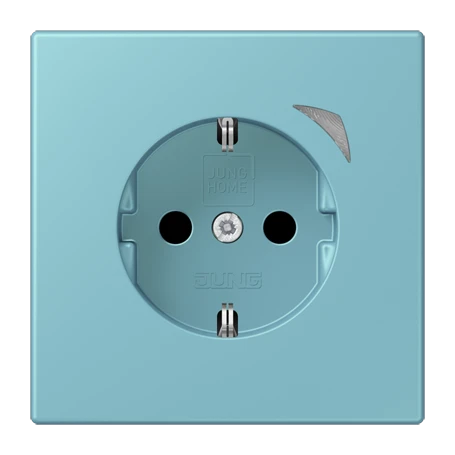 JUNG HOME SCHUKO® socket Energy, Safety Plus, céruléen moyen