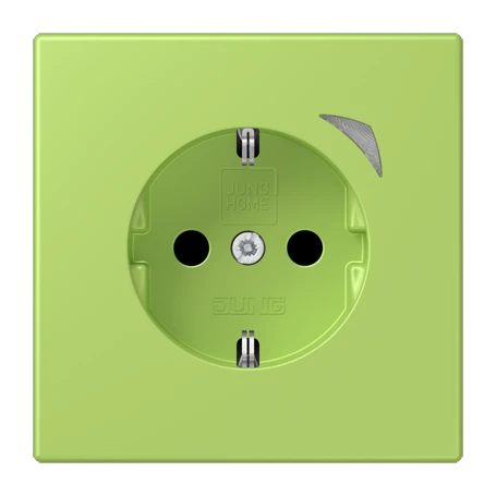 JUNG HOME SCHUKO® socket Energy, Safety Plus, vert clair