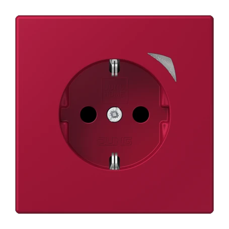 Prise JUNG HOME version SCHUKO® Energy, Safety Plus, rouge carmin