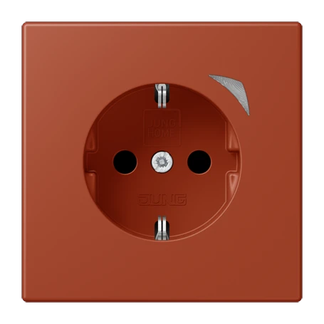 Prise JUNG HOME version SCHUKO® Energy, Safety Plus, l'ocre rouge